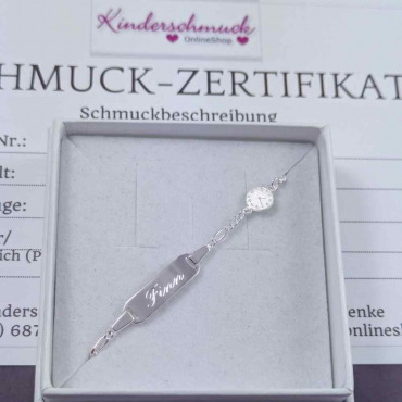 Armband Baby Taufuhr Weißgold
